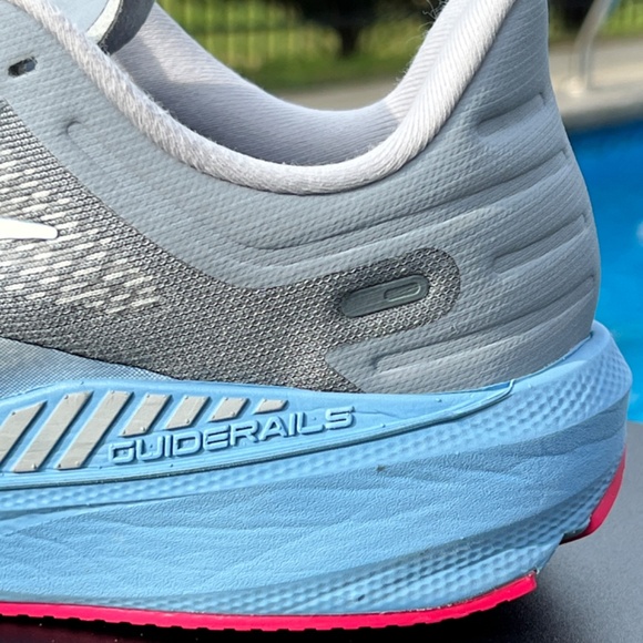 Brooks Women’s Launch GTS 9 Grey Blue Pink Supportive Running Shoe - Picture 7 of 14